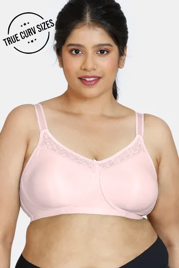 Buy Zivame True Curv Double Layered Non Wired Full Coverage Minimiser Bra - Pink