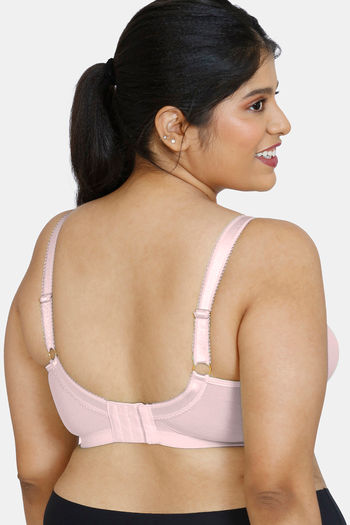 Zivame True Curv Double Layered Non Wired Full Coverage Minimiser Bra - Pink