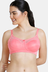 Buy Zivame True Curv Double Layered Non Wired Full Coverage Minimiser Bra-Strawberry Pink