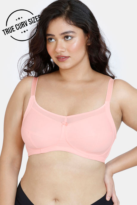 Buy Zivame True Curv Double Layered Non Wired Full Coverage Super Support  Bra - Impatience Pink at Rs.583 online