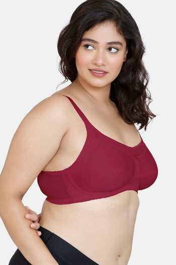 Buy Zivame True Curv Beautiful Basics Double Layered Non Wired Full  Coverage Super Support Bra - Blue Depth at Rs.360 online