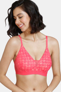 Buy Zivame Wildberry Fling Padded Non Wired 3/4Th Coverage T-shirt Bra - Rouge Red