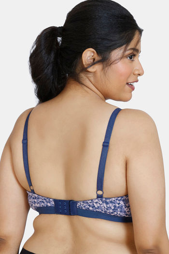 Roja Boobs - Buy Zivame Mosaic Valley Double Layered Non-Wired 3/4th Coverage Super  Support Bra - Purple Print at Rs.348 online | Bra online