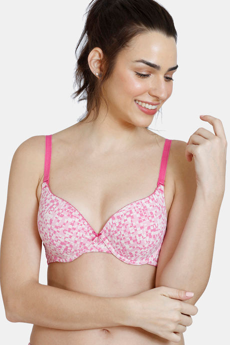 Buy Livenice printed padded bra for woman girls ladies peach pink