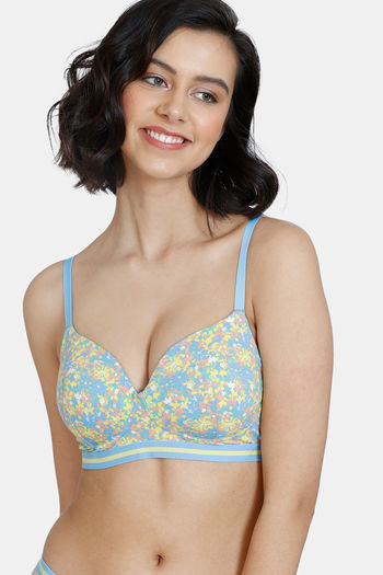 Buy Zivame Beautiful Basics Padded Wired Full Coverage T-Shirt Bra - Peach  Pearl at Rs.1399 online