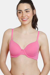 Buy Zivame Snuggle Up Padded Wired 3/4th Coverage Basic Bra - Ibis Rose