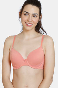 Buy Zivame Snuggle Up Padded Wired 3/4th Coverage T-Shirt Bra - Terra Cotta