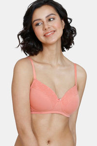 Buy Zivame Snuggle Up Padded Non Wired 3/4th Coverage Basic Bra - Terra Cotta
