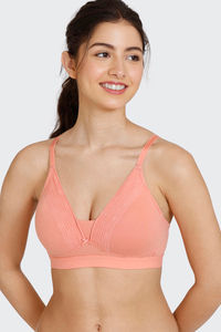 Buy Zivame Snuggle Up Padded Non Wired 3/4th Coverage Basic Bra - Terra Cotta