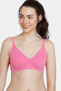 Buy Zivame Snuggle Up Double Layered Non Wired 3/4th Covarage Basic Bra - Ibis Rose
