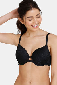 Buy Zivame Serenade Padded Wired 3/4th Coverage Lace Bra - Anthracite