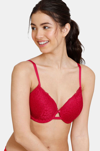 Buy Zivame Fashion Padded Non Wired 3/4th Coverage T-Shirt Bra