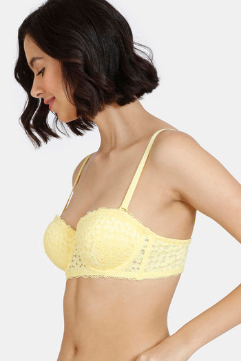 Buy Zivame Heartstopper Padded Wired Medium Coverage Strapless Bra -  Ceramic at Rs.648 online