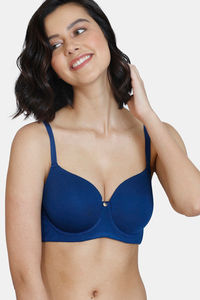 Buy Enamor Padded Non Wired 3/4Th Coverage T-Shirt Bra - Oat Meal Melange at  Rs.729 online