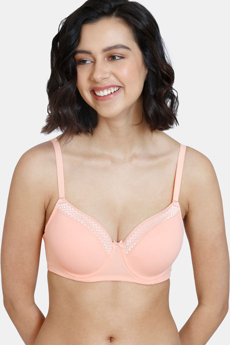 Buy Zivame Pure Bliss Padded Wired 3/4th Coverage T-Shirt Bra