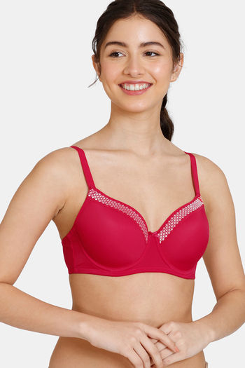 Buy Zivame Pure Bliss Padded Wired 3/4th Coverage T-Shirt Bra - Ski Patrol
