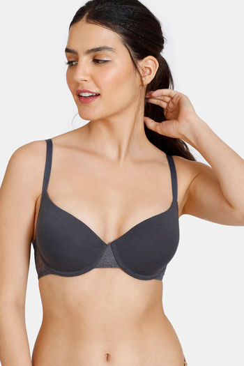 Buy Zivame Women's Cotton Wired Casual Padded Bra  (PY00ZOPP05CBRWN0032D_Buff at