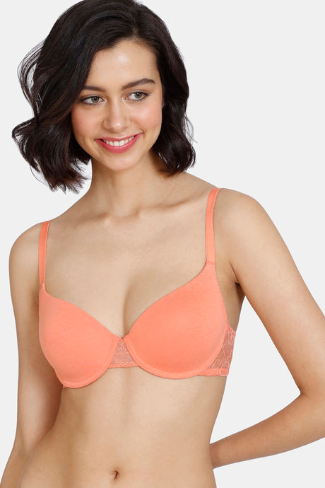 Buy Zivame Beautiful Basics Padded Wired Medium Coverage T-Shirt Bra - Love  Potion-Pink online