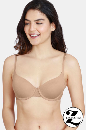 Buy Zivame Beautiful Basics Padded Wired Medium Coverage T-Shirt Bra - Roebuck