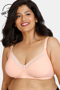 Buy Zivame True Curv Pure Bliss Double Layered Non Wired Full Coverage Super Support Bra - Salmon