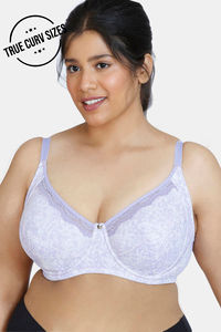 Buy Zivame Mio Amore Double Layered Padded Regular Wired Full Coverage Super Support Bra - Purple Print