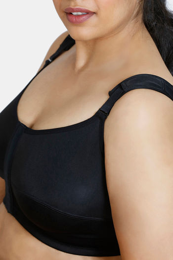 Buy Zivame True Curv Posture Correction Double Layered Non-Wired Full  Coverage Super Support Bra - Anthracite at Rs.628 online