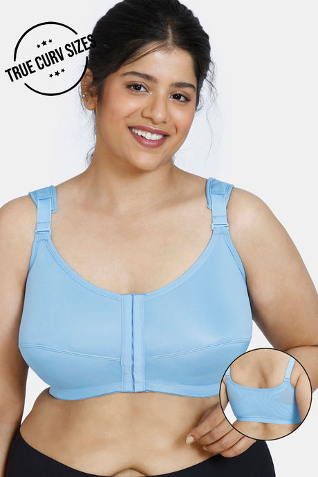 Zivame True Curv Posture Correction Double Layered Non-Wired Full Coverage  Super Support Bra - Little Boy Blue
