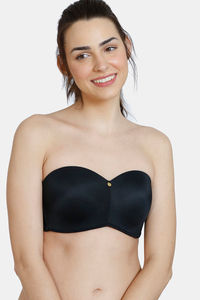 Buy Zivame Innovation Padded Non Wired 3/4th Coverage Strapless Bra - Anthracite
