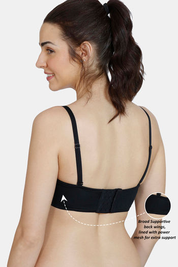 Buy Zivame Innovation Padded Non Wired 3/4th Coverage Strapless Bra -  Anthracite at Rs.1895 online