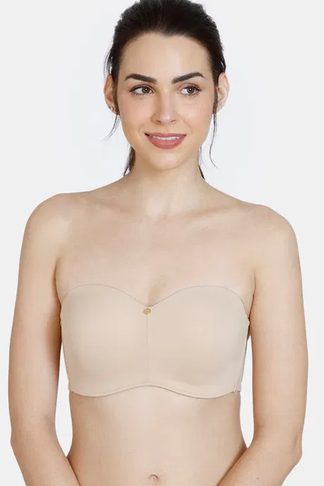 Buy Zivame Women's Cotton Elastane Padded Wired Casual 3/4Th Coverage  Strapless/Multiway Bra (ZI10YSFASH0BLUE0036C_Blue_36C) at