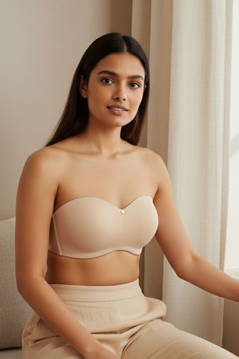 Buy Zivame Innovation Padded Non Wired 3/4Th Coverage Strapless Bra - Roebuck