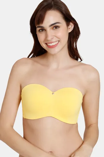 Buy Zivame Innovation Padded Non Wired 3/4th Coverage Strapless Bra -  Samoan Sun at Rs.758 online