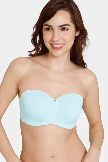 Buy Zivame Innovation Padded Non Wired 3/4th Coverage Strapless Bra -  Tanager Turquoise at Rs.1895 online