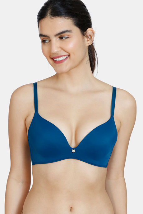 Buy Zivame Innovation Push-Up Non Wired Medium Coverage Bra - Sailor Blue  at Rs.1706 online