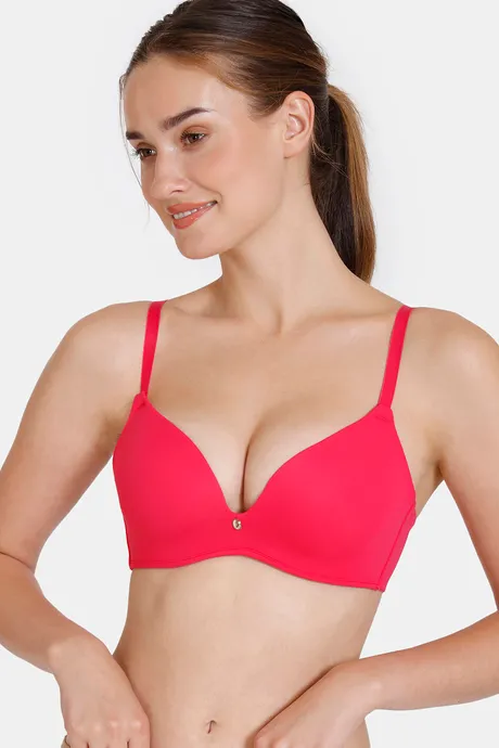 Buy Zivame Innovation Push-Up Non Wired Medium Coverage Bra - Virtual Pink  at Rs.1706 online