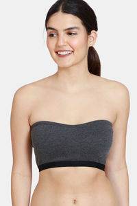 Buy Zivame Beautiful Basic Double Layered Non Wired 3/4th Coverage Tube Bra - Black