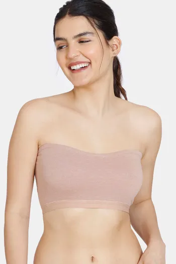 Zivame Beautiful Basic Double Layered Non Wired 3/4th Coverage Tube Bra   Skin