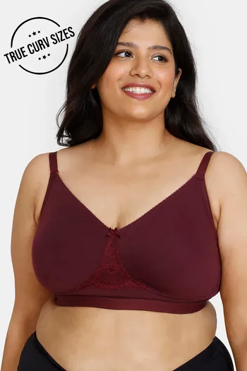 Buy Zivame True Curv Beautiful Basics Single Layered Non Wired Full Coverage  Super Support Bra - Cerise Online at Best Prices in India - JioMart.