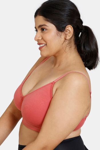 Buy Zivame True Curv Beautiful Basics Single Layered Non Wired Full  Coverage Minimiser Bra - Mineral Red at Rs.907 online