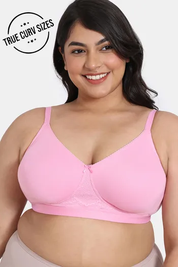 Buy Zivame True Curv Beautiful Basics Single Layered Non Wired Full  Coverage Minimiser Bra - Prism Pink at Rs.549 online