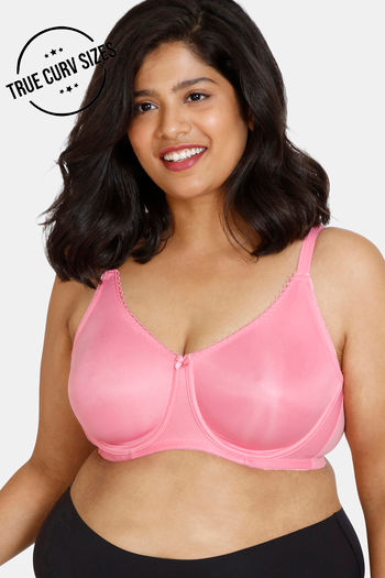 Buy Zivame True Curv Beautiful Basics Double Layered Wired Full Coverage Super Support Bra - Morning Glory