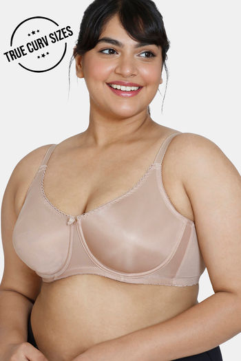 Buy Zivame True Curv Beautiful Basics Double Layered Wired Full Coverage  Super Support Bra - Roebuck at Rs.580 online