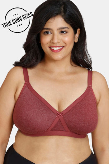 Zivame True Curv Double Layered Non Wired Full Coverage Super Support Bra -  Wedgewood