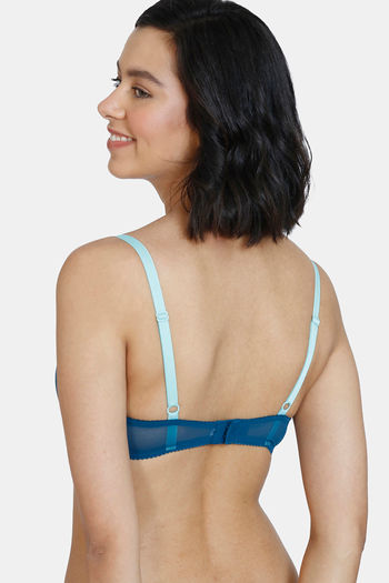 Buy Rosaline Padded Wired 3/4th Coverage T-Shirt Bra - Anthracite at Rs.289  online