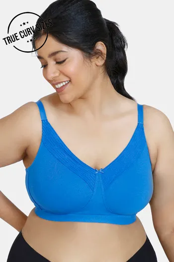 Buy Zivame True Curv Snuggle Up Double Layered Non Wired Full Coverage Super Support Bra - Princess Blue