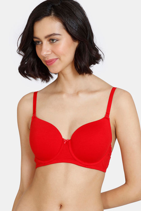 Buy Zivame Beautiful Basics Double Layered Non Wired 3/4th Coverage Backless  Bra - Ibis Rose at Rs.357 online