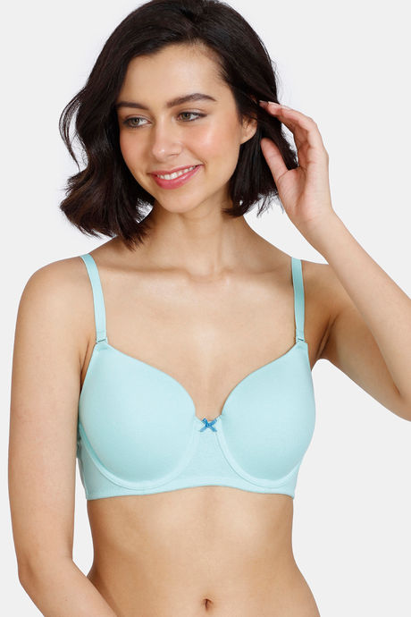Buy Zivame Glitter Straps Padded Non Wired 3-4Th Coverage T-Shirt Bra - Fig  online