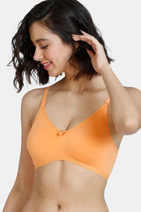 Buy Zivame Beautiful Basic Double Layered Non-Wired 3/4th Coverage T-Shirt Bra - Muskmelon