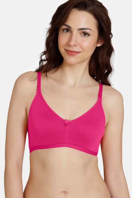 Buy Zivame Beautiful Basics Double Layered Non Wired 3/4th Coverage T-Shirt  Bra - Raspberry at Rs.292 online