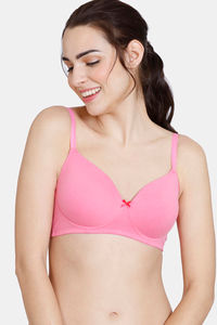 Light Pink 3/4th Coverage Thin Strap B-cup Skin Friendly Non-padded Plain  Cotton Bra With J-hook Closure Size: 28 at Best Price in New Delhi